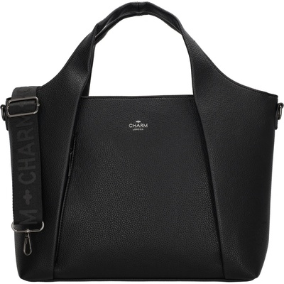 Charm London Prémiová kabelka z PU kůže Mulberry Street 15 L černá