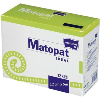 Matopat Elastický obväz Matopat Ideal s klipom na rany a fixáciu 12 cm x 5 m 12 ks