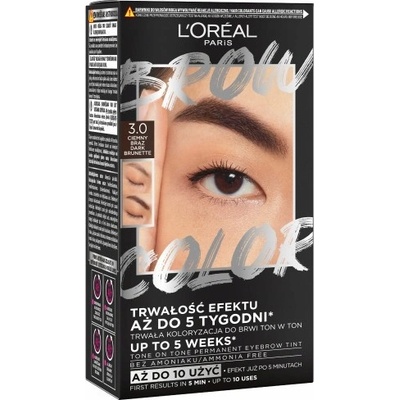 L'Oréal Paris Brow Color Semi-Permanent Eyebrow barva na obočí Tint 3.0 Dark Brunette 1 ml – Zbozi.Blesk.cz