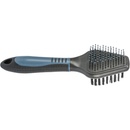 Trixie Plastová kefa obojstranná triangel s kovovými drôtikmi 6 x 19 cm