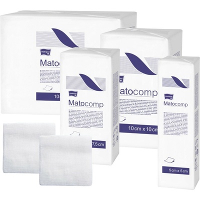 Matopat Matopat Matocomp Gázové kompresy na kozmetické účely 100 kusov 5 x 10 cm 17 16