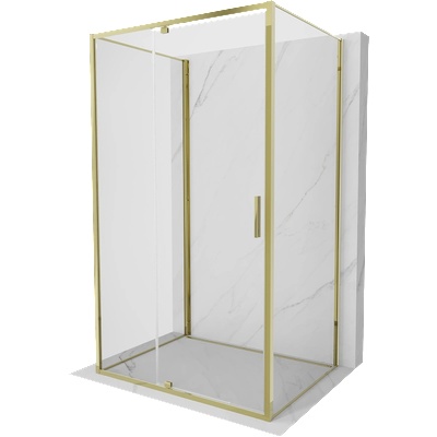 Mexen Exo-3S душ кабина 3-стенна, отваряема 145 x 120 см, прозрачна, златна (819-145-120-50-00-3S)