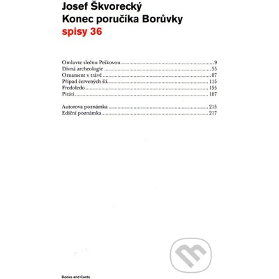 Konec poručíka Borůvky - Škvorecký Josef