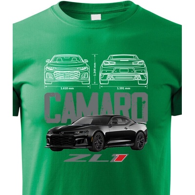 Dětské tričko Chevrolet Camaro Zl1 Zelená Canvas tričko Bezvatriko.cz 2308