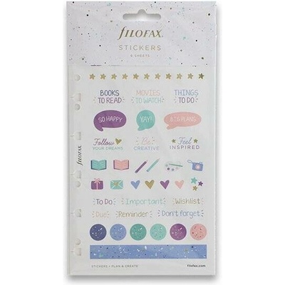 Filofax Samolepky Expressions náplň osobních A5 diářů 6 listů