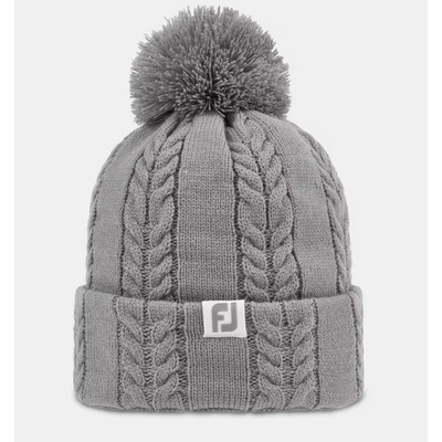 FootJoy Cable Knit Bobble šedá
