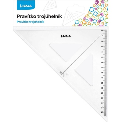 LUMA trading s.r.o. pravítko trojúhelník s ryskou, transparentní 662035