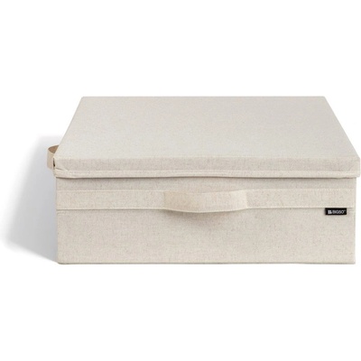 Bigso Бежова текстилна кутия за съхранение с капак 46x56x16 cm Soft Storage Low - Bigso (6964S0801-99)