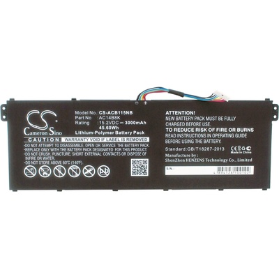 Cameron Sino Батерия за лаптоп ACER Aspire 5 A514-52G-59ZN, Aspire 7 A717-71G-51MF, AC14A8K LiPo 15.2V 3000 mAh CAMERON SINO (CS-ACB115NB)