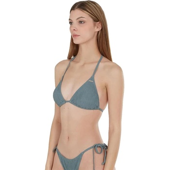 Fundango Innisfil Triangle Jacquard bikini top - Grey (Khaki)