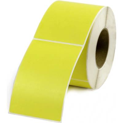 Papierová Etiketa 105 mm x 75 mm, Matný papier, Žltá, Dutinka 40 mm, 5000 ks/kotúč, Permanentné lepidlo, Priemer kotúča 260 mm