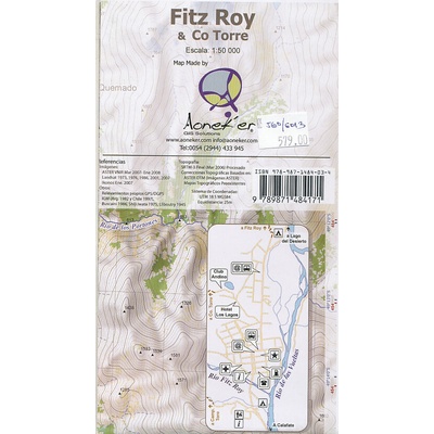mapa Fitz Roy and Co Torre 1:50 t.