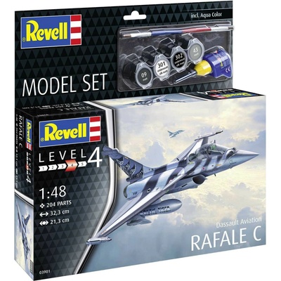REVELL ModelSet letadlo 63901 Dassault Aviation Rafale C 1:48