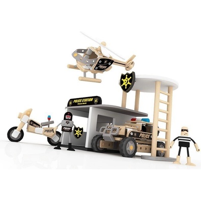 Дървен конструктор - полицейски участък