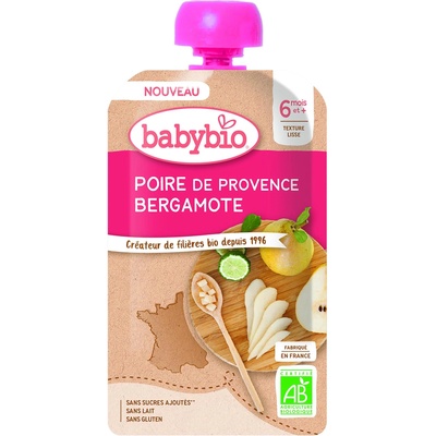 Babybio БИО Плодов мус Круша с Бергамот 90г