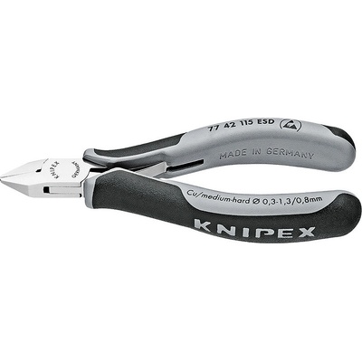 KNIPEX Kleště boční štípací pro elektroniku 115 mm, špičaté čelisti esd, knipex 7742115esd