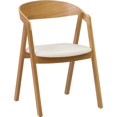 FormWood Henry přírodní dub / bílá ekokůže