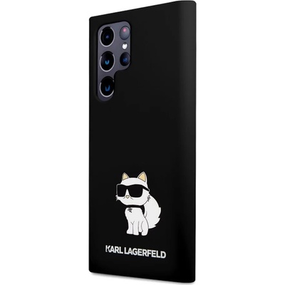 KARL LAGERFELD Liquid Silicone Choupette NFT Case - дизайнерски силиконов кейс за Samsung Galaxy S23 Ultra (черен)