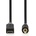Nedis CCBW65950AT10 USB-C (USB C) щепсел - 3, 5 мм стерео жак кабел, позлатени конектори, 1 м (CCBW65950AT10)