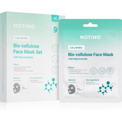 Notino Calming Bio-Cellulose Face Mask with Niacinamide комплект платнени маски с успокояващ ефект