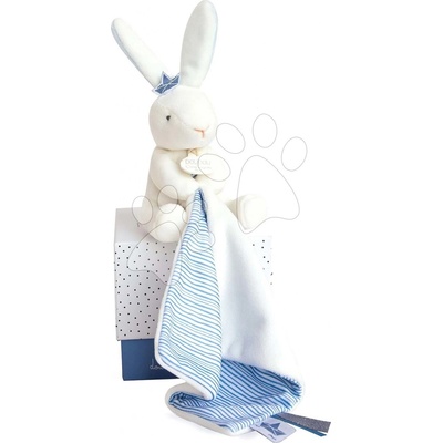 Doudou et Compagnie Plyšový zajačik na maznanie Bunny Sailor Perlidoudou modrý 10 cm v darčekovom balení DC3514