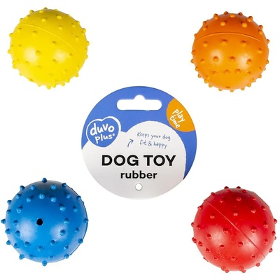Duvo Plus - Дентална играчка за кучета във форма на топка, почистваща и масажираща венците, 5 см