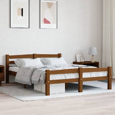 Petrashop 322077 Rám postele medově hnědý / masivní borovice
