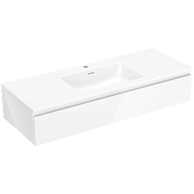 Mexen Orio шкаф за баня 120 см с мивка Otis, 1 чекмедже, бял гланц - 91A10-12023-1-BF00-W18M00 (91A10-12023-1-BF00-W18M00)