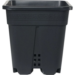  Квадратна Саксия Super-Vega Black P&B 16л (610669)