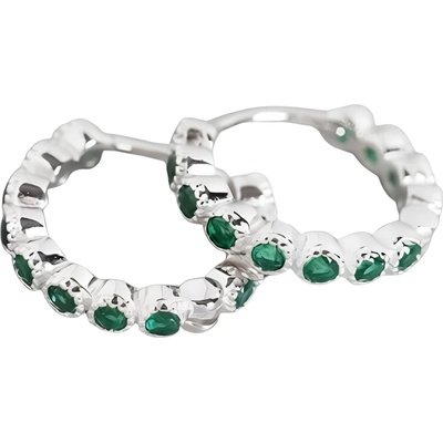 LUNICA Dětské stříbrné kroužky EMERALD 1025