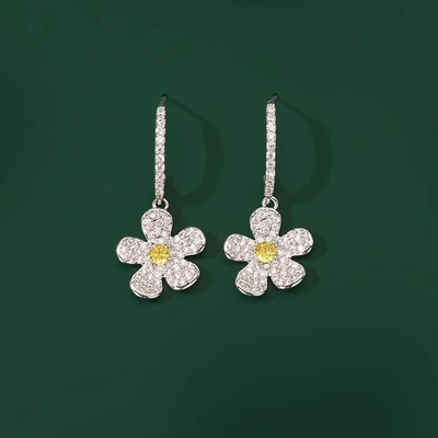 Jay náušnice se zirkony Phoebe květina JAY-0042-D0804 stříbrná