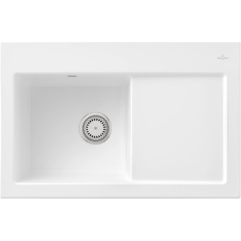 Villeroy & Boch Subway Keramický dřez 780x510 mm s odtokem, CeramicPlus, alpská bílá