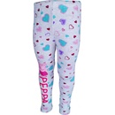 Eplusm Dívčí legíny PEPPA PIG se srdíčky šedé