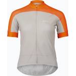 POC Дамска колоездачна тениска POC Essential Road Logo zink orange/granite grey