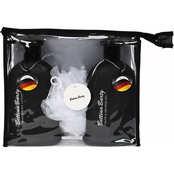 Bettina Barty Black Line Комплект - Лосион и Душ гел, 2 х 500 ml + Несесер и гъба