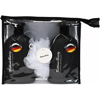 Bettina Barty Black Line Комплект - Лосион и Душ гел, 2 х 500 ml + Несесер и гъба