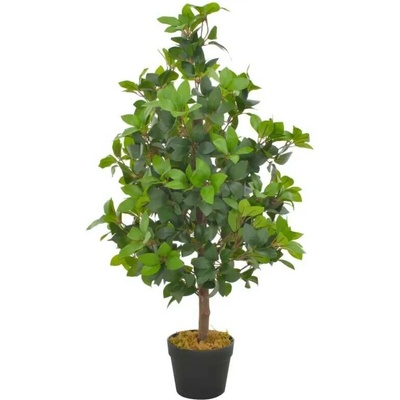 Umělá Rostlina Vavřín Vznešený S Květináčem Zelená - 90 cm