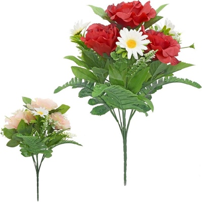 AKCIA! KYTICA RUŽA, MARGARÉTA, ZELEŇ MIX2F 40cm