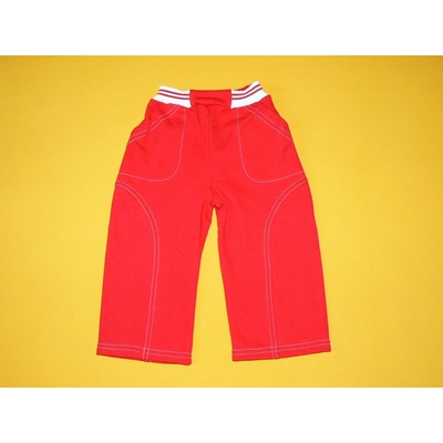 Dětské tepláky s nápletem červená