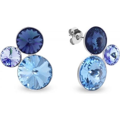 Spark stříbrné modré se Swarovski Elements Sweetie K11223M