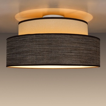 BELIS Плафон GRACE 1xE27/60W/230V Ø 40 см кремав/кафяв (BE0896)