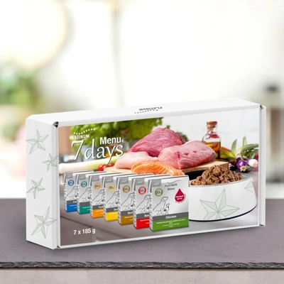 Platinum Natural Adult 7days Menu box MIX príchutí 7 x 185 g