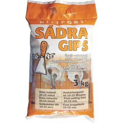 Sádra stavební šedá Kittfort 3 kg