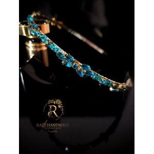 Radi handmade Официална диадема със сини камъни (754)
