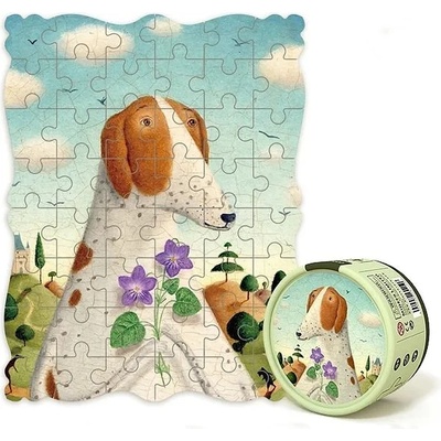 Mideer творчески пъзел - Портрет на куче с виолетки (MD3115)