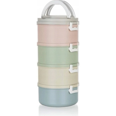 Banquet Plastový obedár Avanza, 2,8 l, 4 diely, multicolor