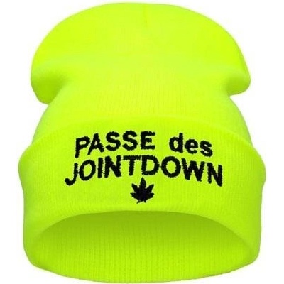 Blingstar Beanie WEED PASSE DES JOINTDOWN neon yellow