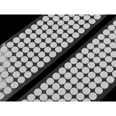 Suchý zip samolepicí kolečka komplet Ø10; 15 mm v rolích Varianta: 2 (Ø15 mm) bílá, Balení: 1 m 60314/156415/278768