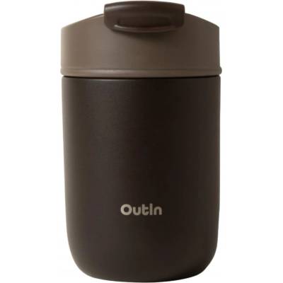 Outin Термочаша Outin Travel Tumbler, 350 мл, Топло 6ч, Студено 12ч, Неръждаема стомана 316L, Двойни стени, Вакуумна изолация, Тера кафяв (Travel Tumbler - brown)