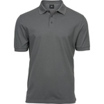 TEE JAYS TJ1405 / Мъжка еластична поло тениска от плътен памук - прахово сива XXL (181405r8205)